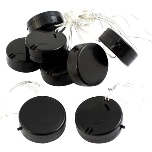 8Pcs Black Wire Lead 2x3V CR2032 Coin Cell Button Battery Holder Case