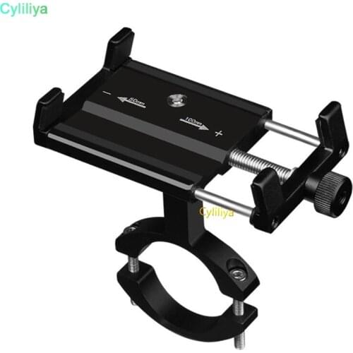 Aluminum Bike Motorcycle Phone Stand For 5-15cm Wide Smartphone Support Bicycle Adjustable Handlebar Alloy Holder Mount Bracket