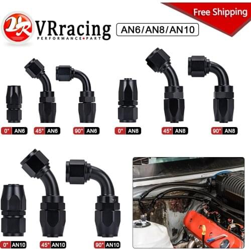 AN4 AN6 AN8 AN10 Straight 45 90 180 Degree Oil Fuel Swivel Hose End Fitting Oil Hose End Adaptor Kit