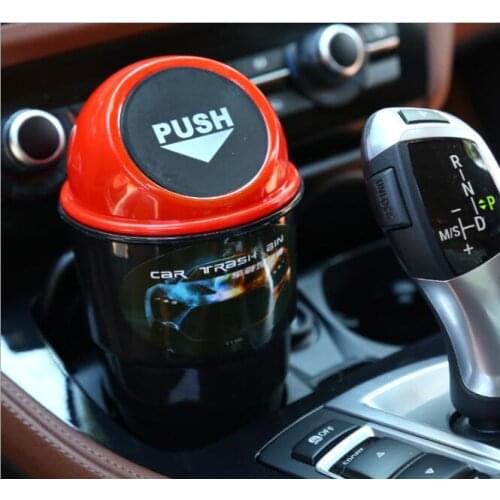 Car Trash Can Organizer Garbage Holder Automobiles Storage Bag Accessories Auto Door Seat Back Visor Trash Bin Paper Dustbin