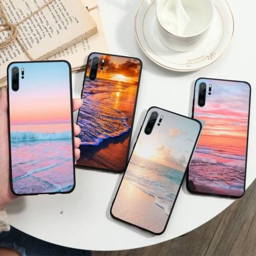 Summer sunset beach Sea pattern Phone Case For Huawei honor Mate P 10 20 30 40 i 9 8 pro x Lite smart 2019 nova 5t