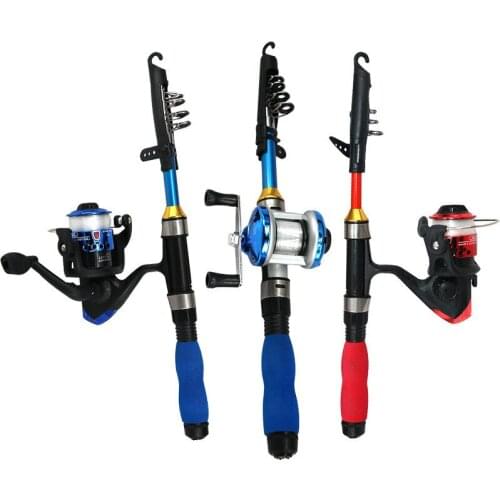 Dequ mini portable fishing rod hard throwing rod hand rod light hard ice fishing rod set fishing gear supplies fishing tackle