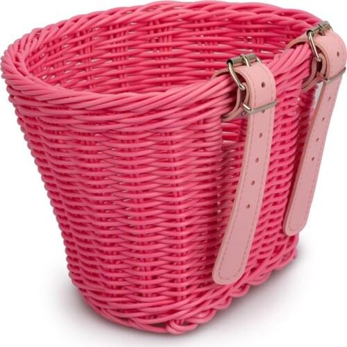 Kids Woven Bike Basket Boys Girls Bicycles Wicker Basket Kids Front Handlebar Rattan Handwoven Bike Basket