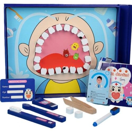 Baby Doctor Toys Simulation Dentist Working Tool Children Pretend Role Play Educational Toy Gift Pretend Play Doctor Set for Kid