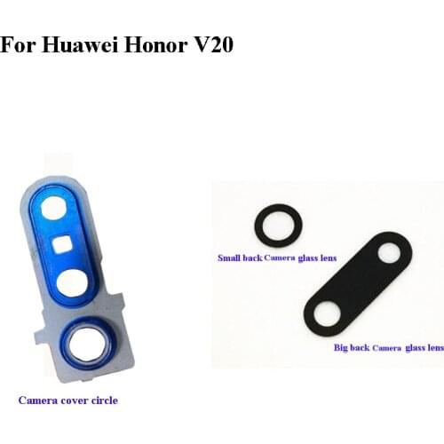 For Huawei honor V20 V 20 Rear Back Camera Glass Lens +Camera Cover Circle Housing Honorv20 Parts Replacement test good