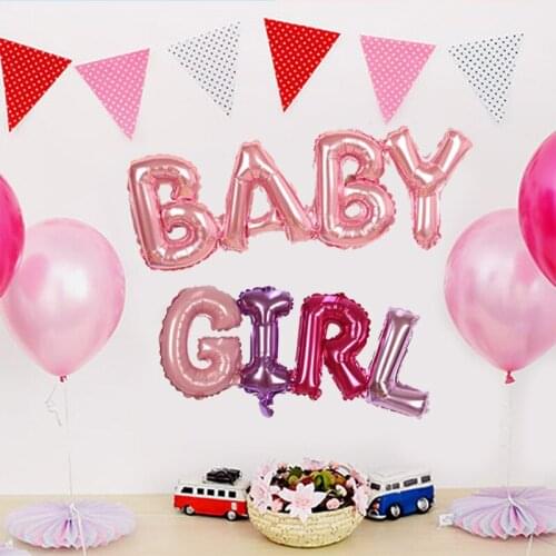 Baby Boys Girls Aluminum Foil Balloons Various Styles Letter Air Balls Kids Birthday Party Decoration Baby Shower Childrens Toy