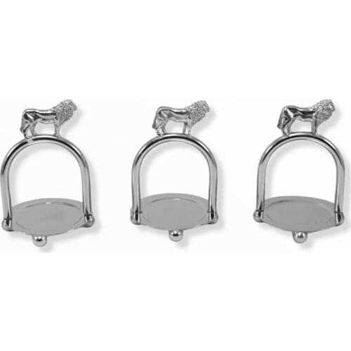 Tulip Home Accessories - 3 Pieces Sugar Bowl - Silver