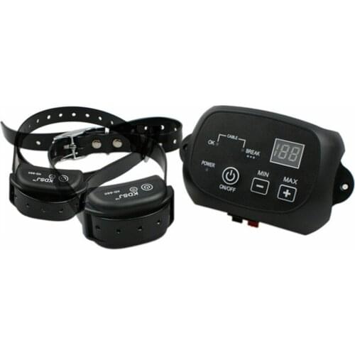 In-ground Electric Fence - 300-meters Warning Tone Static Shock Waterproof and Rechargeable In Ground for 2 Dogs