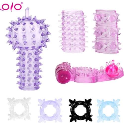 OLO Elastic Delay Ring, Vibrating Cock Stretchy Intense Clit Stimulation, Couple Sexy Toy, Premature Ejaculation Lock Vibrator