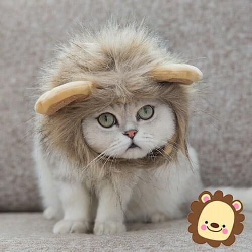 [MPK Store] Lion Mane Cat Headwear, Headwear with Ears For Cats, 3 Sizes Available, Turn Your Kitty Into A Lion