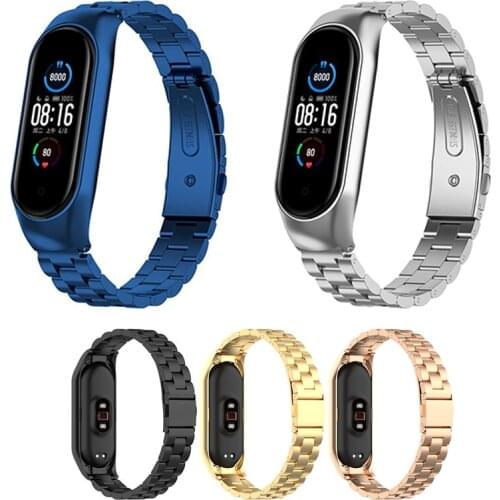 Metal Strap For Xiaomi Mi Band 6 Bracelets Smart Watch Band for Mi band 5 Replacement Wristband accessories