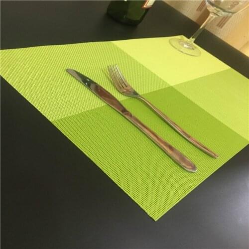 Fashion Europe Style Pvc Material Waterproof Practical Color Western-style Food Insulated Table Mat 4pcs/lot
