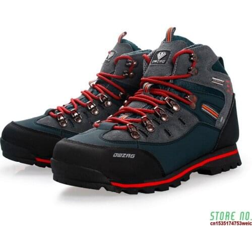Men Hiking Shoes Waterproof Leather Shoes Climbing & Fishing Shoes New Outdoor Shoes Men High Top Winter Boots Trekking Sneaker