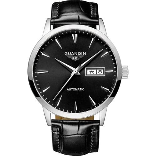 Montre homme Top Brand Luxury GUANQIN Watch Men Japan Miyoda 8205 Automatic Clock Steel Leather Wristwatch relogio masculino