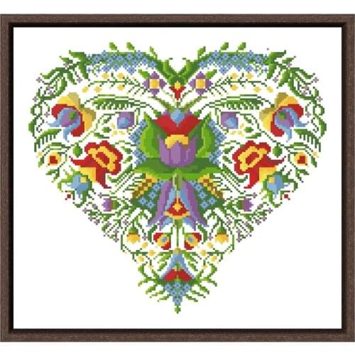 Ancient flower C cross stitch kits Dreampattern embroidery needlework sets 18ct 14ct 11ct white cloth DIY handmade