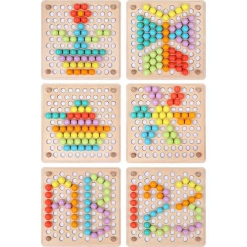 Ball Clip Games Set Wooden Montessori Developmental Toy for Kids Toddlers