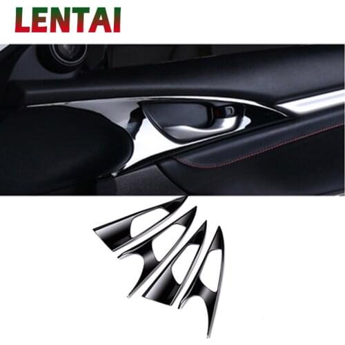 Auto Car Styling Stickers Cover For Honda Civic 2018 2019 2016 2017 10th Accessories Door Handle Bowl Button Frame Covers