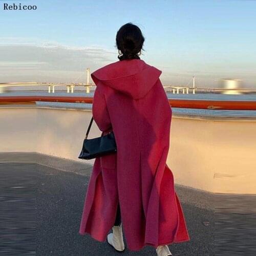 New Autumn And Winter High Quality Double-Faced Temperament Cashmere Coat Long Woolen Womens Jacket Womens Clothing