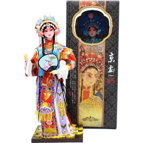 Peking opera facial makeup doll 12 inch Beijing silk man souvenir Chinese special gift