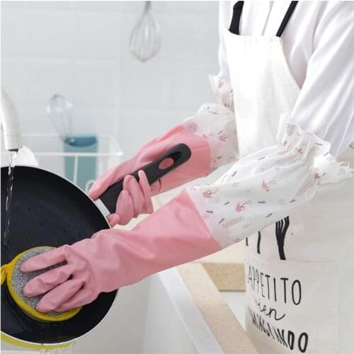 Household Gloves Home Long Sleeve Dish Washing Gloves Waterproof Durable for Protect Hands Kitchen Cleaning Household Chores