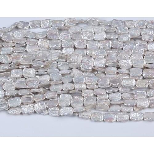 14x19mm White Square Shape Pearl Freshwater Loose Pearl