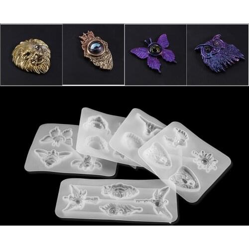 Transparent Resin Crystal Epoxy Mold Devil Series Eye Owl Jewelry Casting Silicone Mold For DIY Jewelry Crafts Making Mold Tools