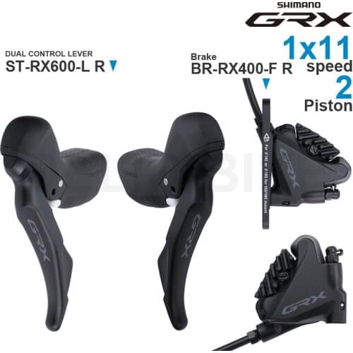 SHIMANO GRX 1x11 speed Hydraulic Disc Brake Groupset include ST-RX600 Hydraulic Disc Brake DUAL CONTROL LEVER and BR-RX400 Brake