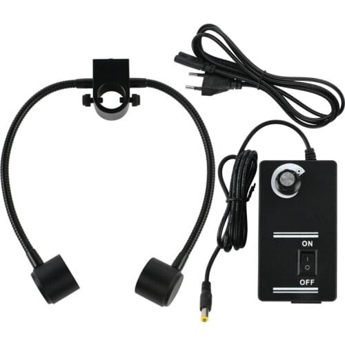 24 LED Adjustable Ring Side Light Illuminator Lamp 100V-240V 22mm Or 25.5mm For Video Stereo Microscope Illumination LED