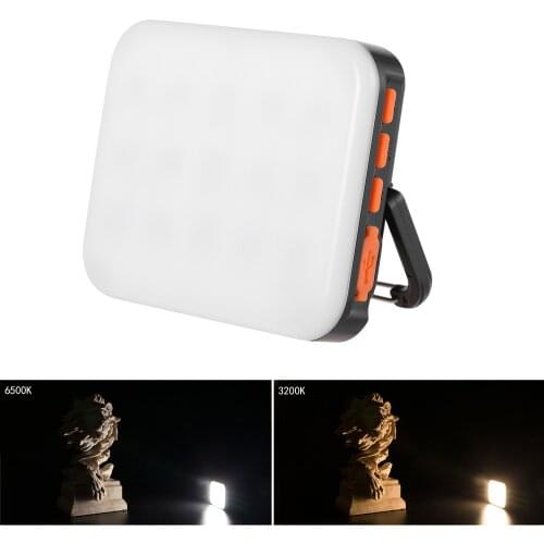 Andoer LY-01 RGB LED Fill Light Photography Lamp Multi-functional Superbright 3200K-6500K Built-in Battery Black