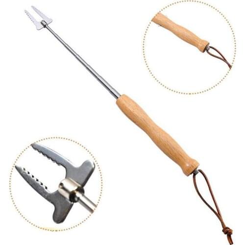 Outdoor telescopic barbecue fork Camping set cooker Portable barbecue fork Family picnic tool