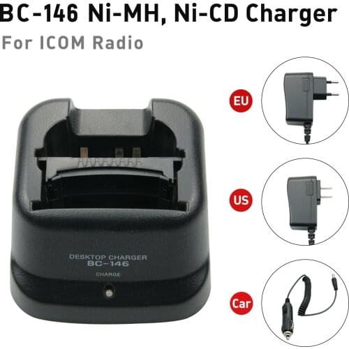 Smart Desktop Charger BC-146 for Icom Two Way Radio IC-35 IC-F21 IC-F3G IC-F218 IC-V8