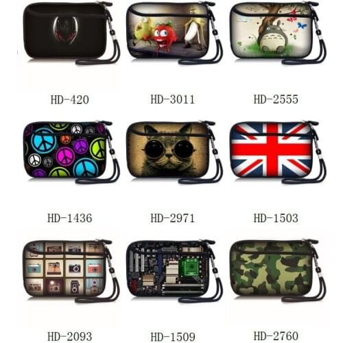 2.5" 2.5 inch Soft HDD Protector Bag Case NIce Cover for External Hard Drive Disk/Phone/Camera/Mp5 Portable W/ Side Pocket Strap