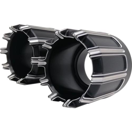 2Pcs/Set 10-GAUGE 4.5" EXHAUST TIPS FOR VH Muffler Tip Pipes Covers for VANCE & HINES Black