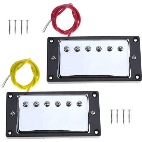 2pcs Guitar Sound Pickup Microphone Amplifier Speakers Dual Pickups with Double Coil for Electric Guitar