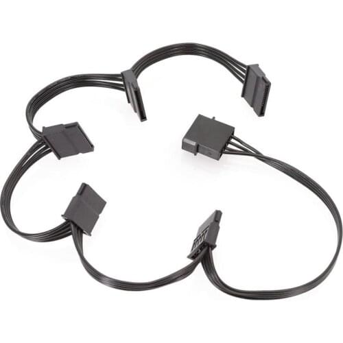 4pin IDE-to-SATA Power Cord 15Pin Hard Drive Power Supply Splitter Cable Cord For DIY PC Sever Power Extension Cord 60Cm Adapter