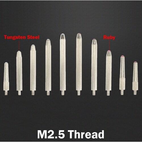 5mm OD 40mm 45mm Length M2.5 Thread Ruby Tungsten Steel Gauge Micrometer Longer Connector Rod Extension Bar Dial Indicator Probe