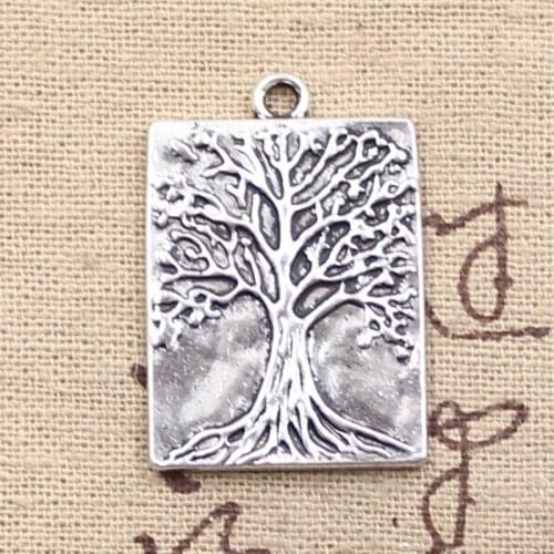 6pcs Charms Life Tree 32x22mm Handmade Craft Pendant Making fit,Vintage Tibetan Bronze Silver color,DIY For Bracelet Necklace