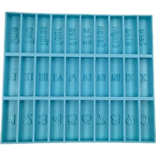 Arabic and Roman Numbers Dominoes Epoxy Resin Mold Domino Game Toys Silicone Mould DIY Crafts Ornaments Casting Mold