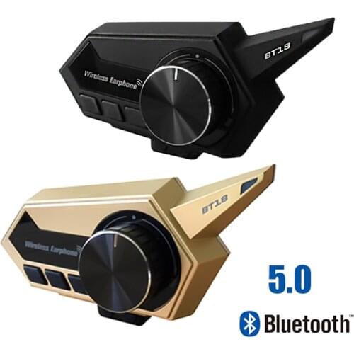 Bluetooth 5.0 Motor Helmet Headset Wireless Handsfree Stereo Earphone Motorcycle Hifi Headphones Waterproof Handbar Controller