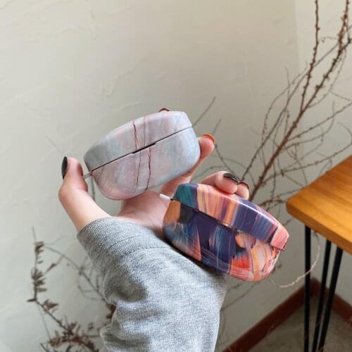 For Sony WF-1000XM4 Case Vintage Marble Gradient Anti-fall Earphone Case for Sony Wf1000xm4 Cover Hard Plastic Charging Box