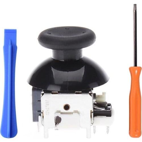Black 3D Controller Analog Joystick / Thumbstick Rocker Mushroom Cap Module +Tool For Microsoft Xbox 360 Wireless Controller