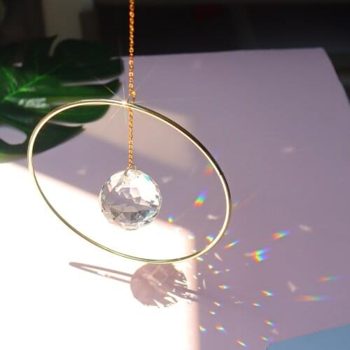 Crystal Prisms Chandelier Wind Chimes Rainbow Chaser Sun Catchers Window Hanging Pendant For Outdoor Home Garden Decoration