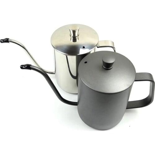 350ml/600ml Coffee Tea Pot 304 Stainless Steel Long Narrow Gooseneck Spout Kettle Hand Drip Kettle Pour Over Coffee pot With lid