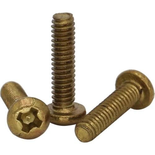 M2 M3 M2*4/5/6/8/10/12 M3*6/8/10/12/16/20/25/30 Brass Bolt Phillips Cross Recessed Mushroom Round Pan Head Machine Screw