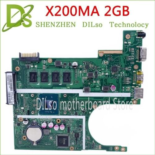 KEFU X200MA motheboard FOR ASUS F200MA F200M X200M X200MA motherboard original 2GB RAM LVDS test