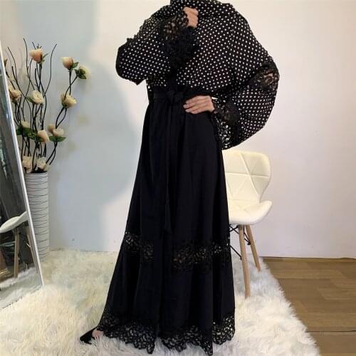 Dubai Abaya Muslim Fashion Handmade Sequins Cardigan Robe Marocain Turkish Islamic Kimono Ramadan Eid