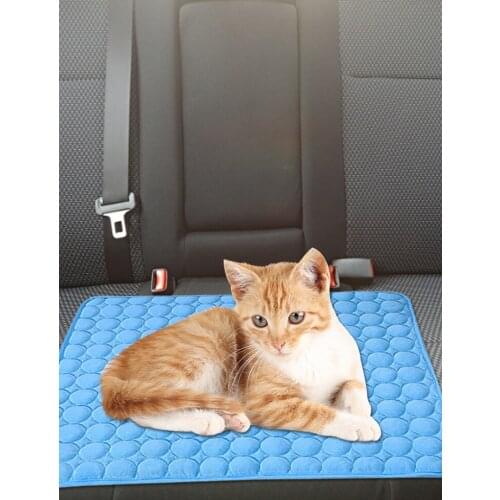 Pet Cooling Mat Summer Self Cooling Pad Removable Washable Sofa Cushion Ice Silk Cool Beds For Dog Cat