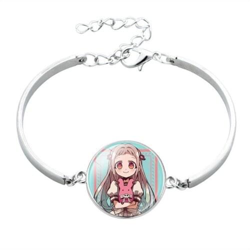 Wholesale 5 Pcs/lot Anime Toilet Bound Hanako Kun Charm Bracelets Women Girls Figure Glass Dome Chains Bangles Bracelet Gifts
