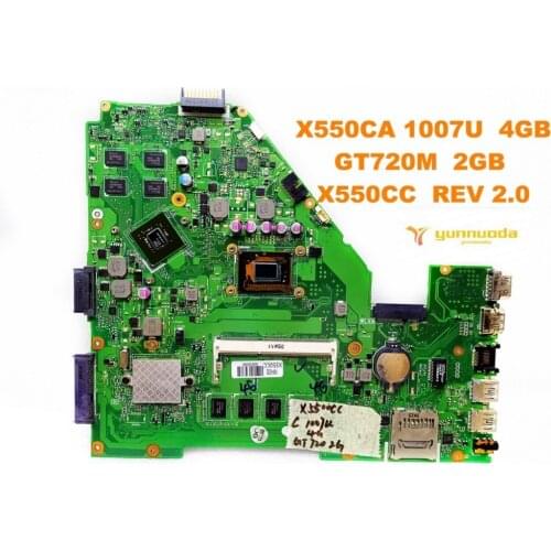 Original for ASUS X550CC laptop motherboard X550CA 1007U 4GB GT720M 2GB X550CC REV 2.0 tested good free shipping