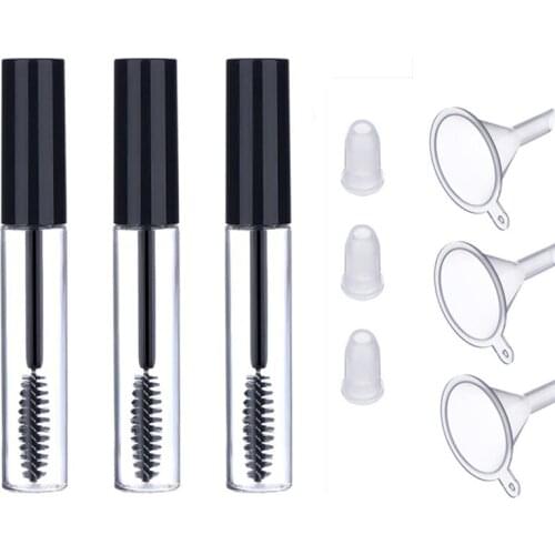 Empty Mascara Bottles With Wand Refillable 3pcs 10ml Mascara Tube Wand Eyelash Cream Container Bottle Diy Mascara Container